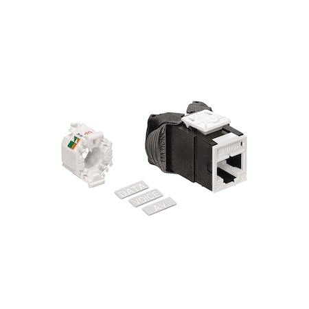 Leviton 1-Port Mod Jack 110 8W8P Utp, T568A/B Cat6 Quickport, Atlas-X1 White 61UJK-RW6